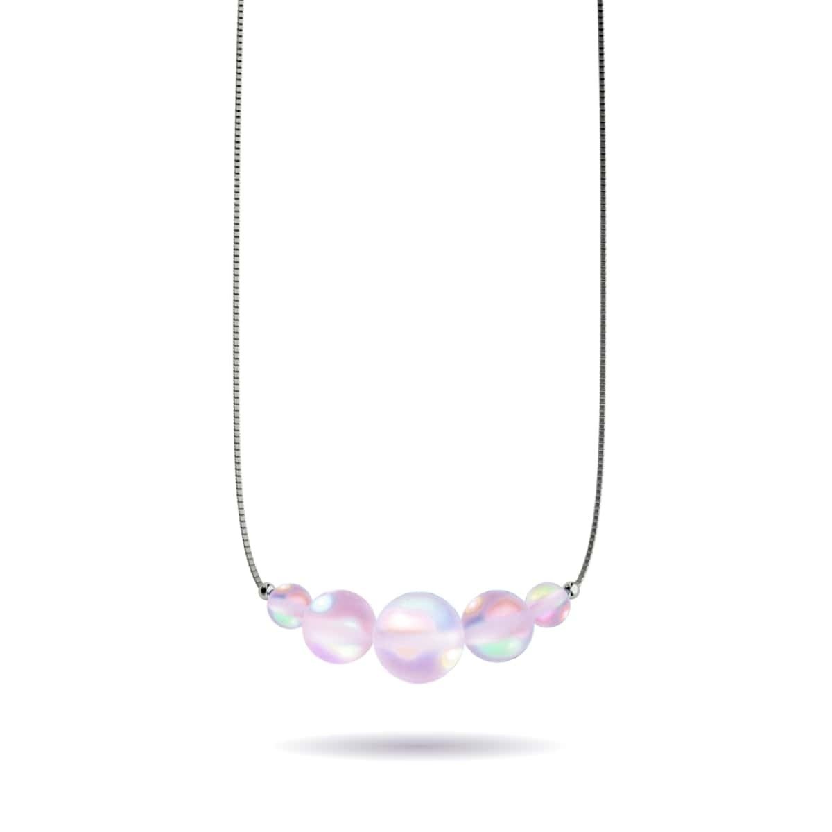Image of Lavender | .925 Sterling Silver | Mermaid Glass Infinity Clasp Necklace