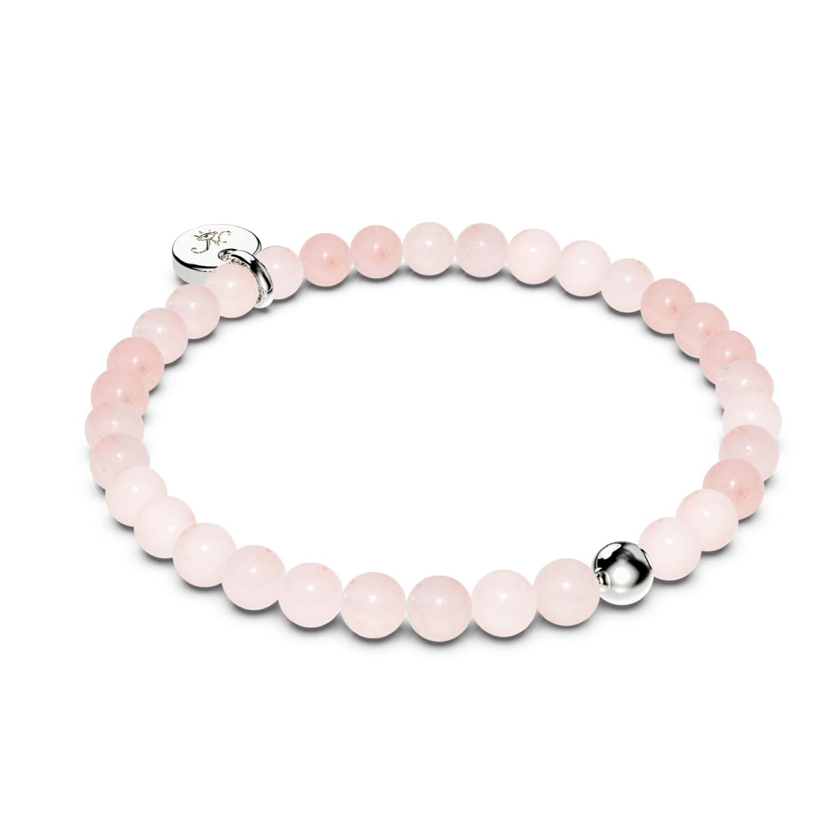 Image of <h1>#4</h1>Pink Aventurine | .925 Sterling Silver | Healing Gemstone Bead Bracelet