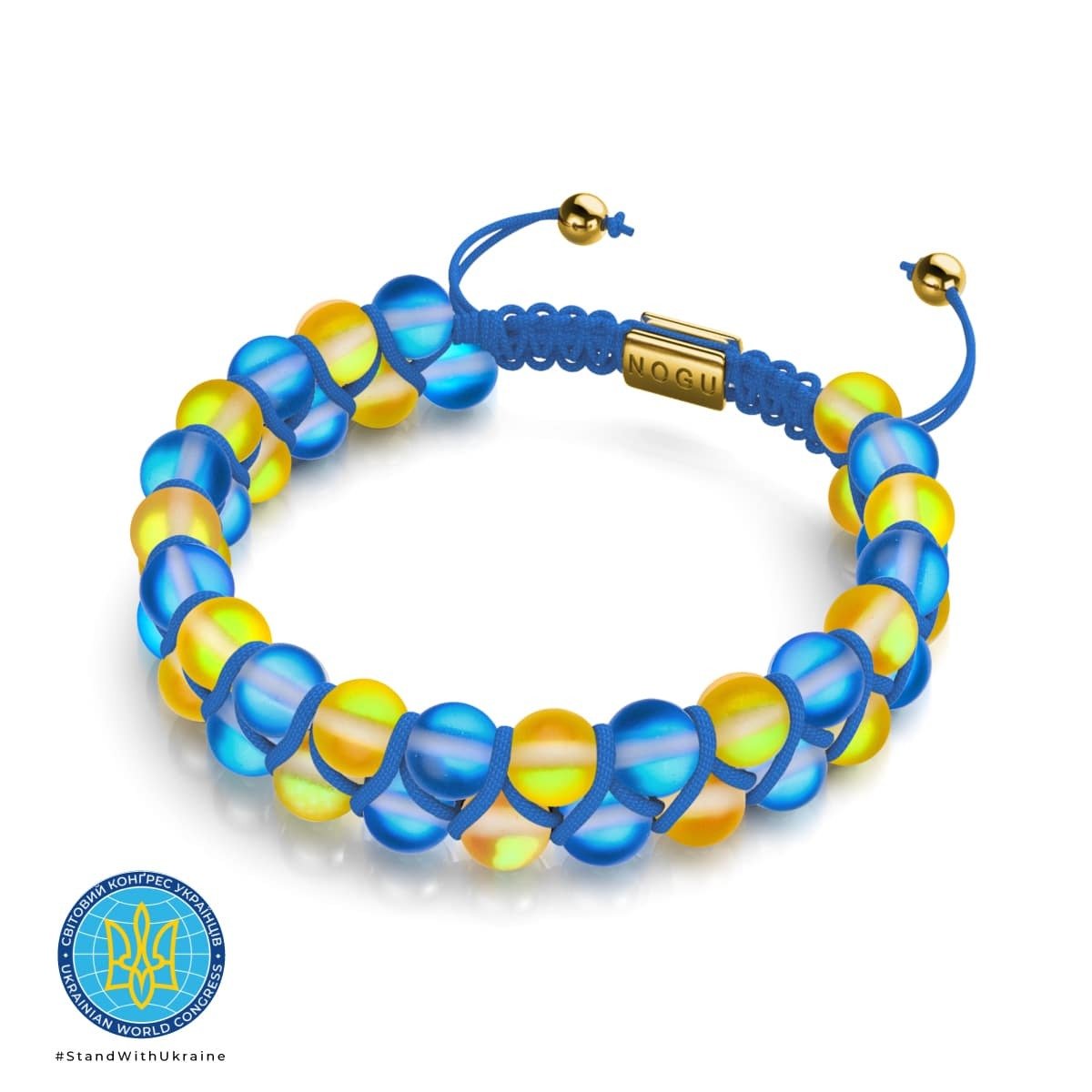 Image of Starry Night I | Ukrainian Aid | Double Mermaid Glass Bead Bracelet