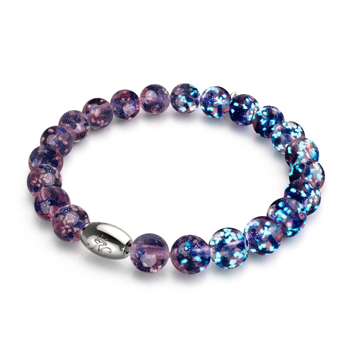 Image of <h1>#3</h1>Purple Elixir | .925 Sterling Silver | Firefly Glass Bracelet