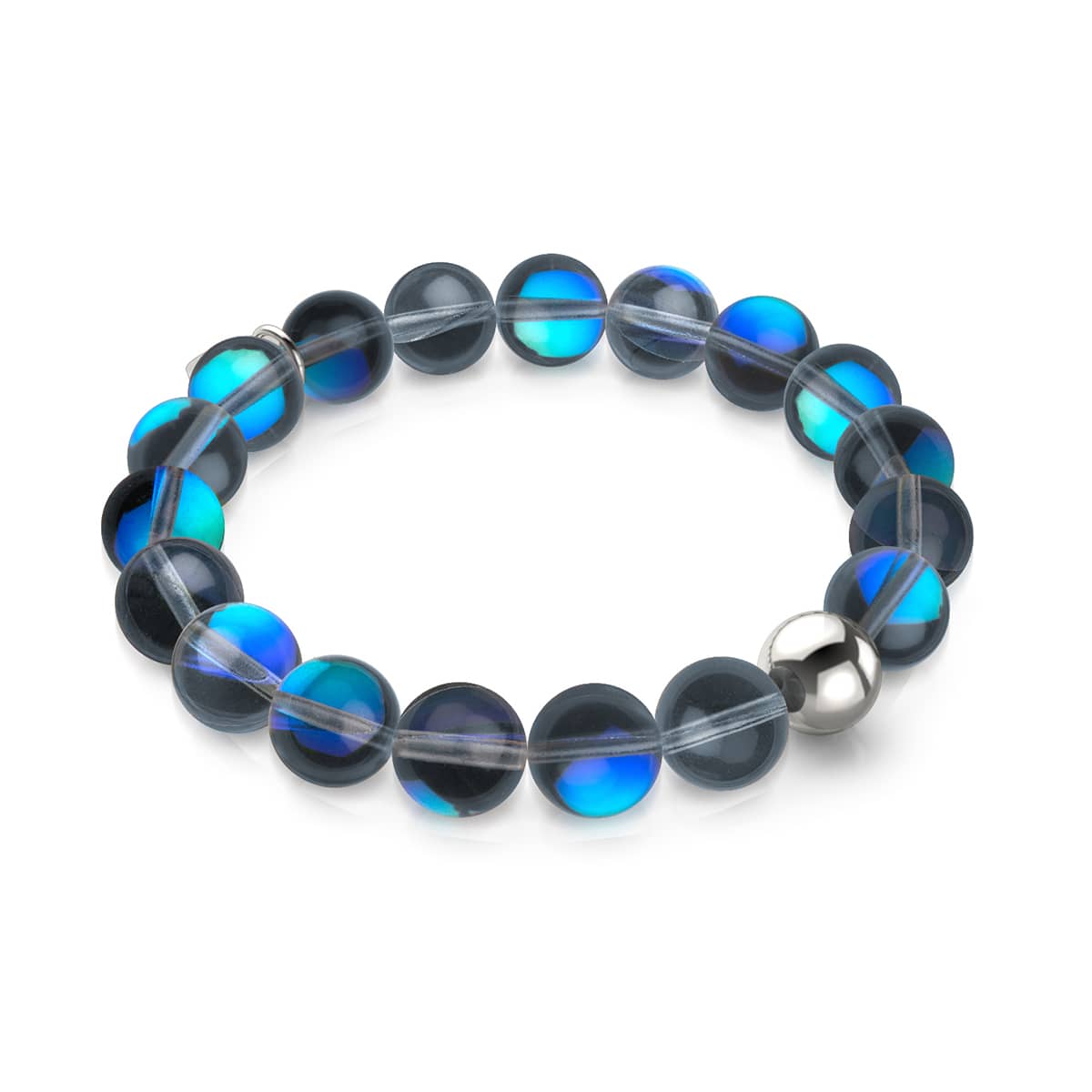 Image of Lunar Tide | .925 Sterling Silver | Galaxy Glass Statement Bracelet