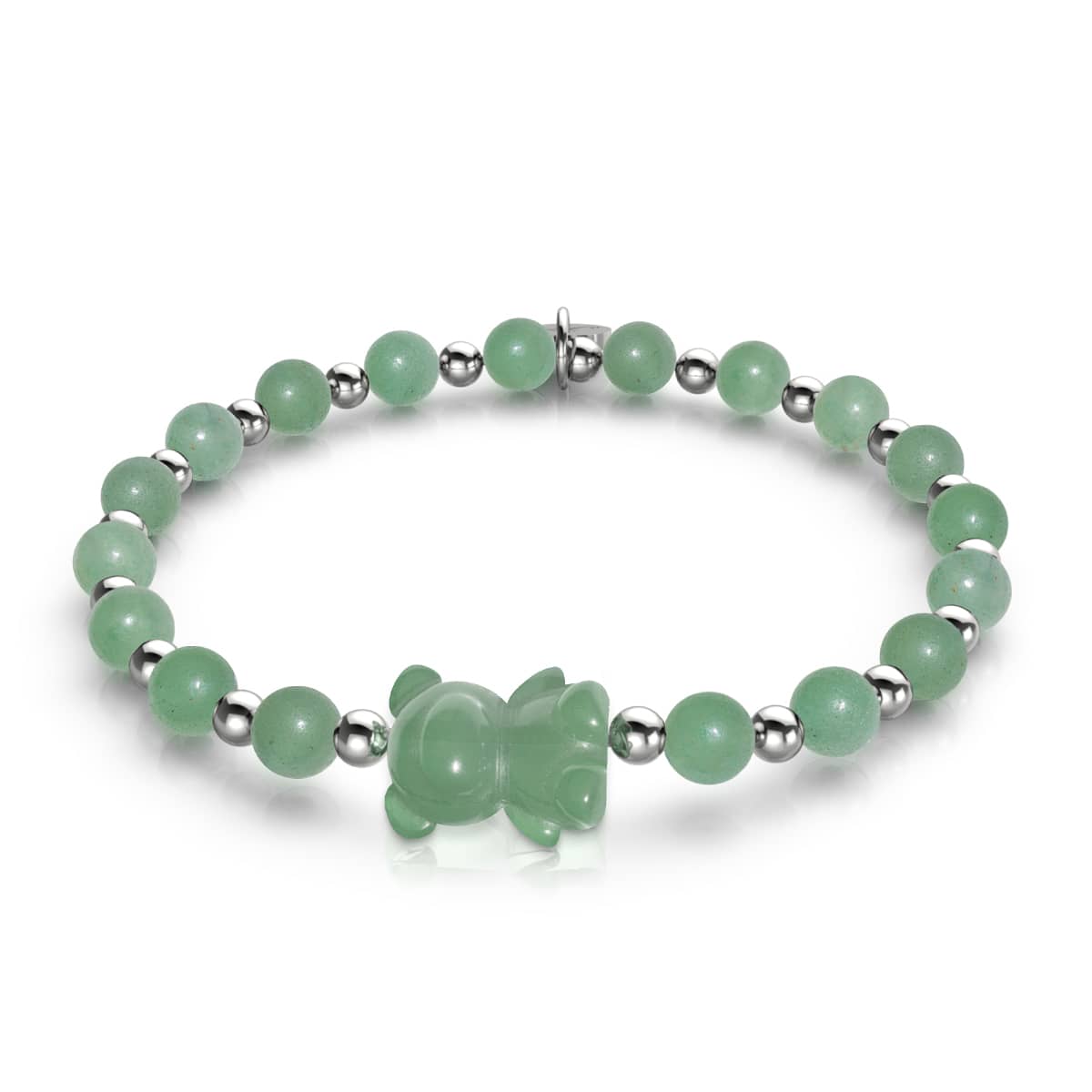 Image of <h1>#14</h1>Lucky Artio | Gemmy Bear Bracelet | Green Aventurine