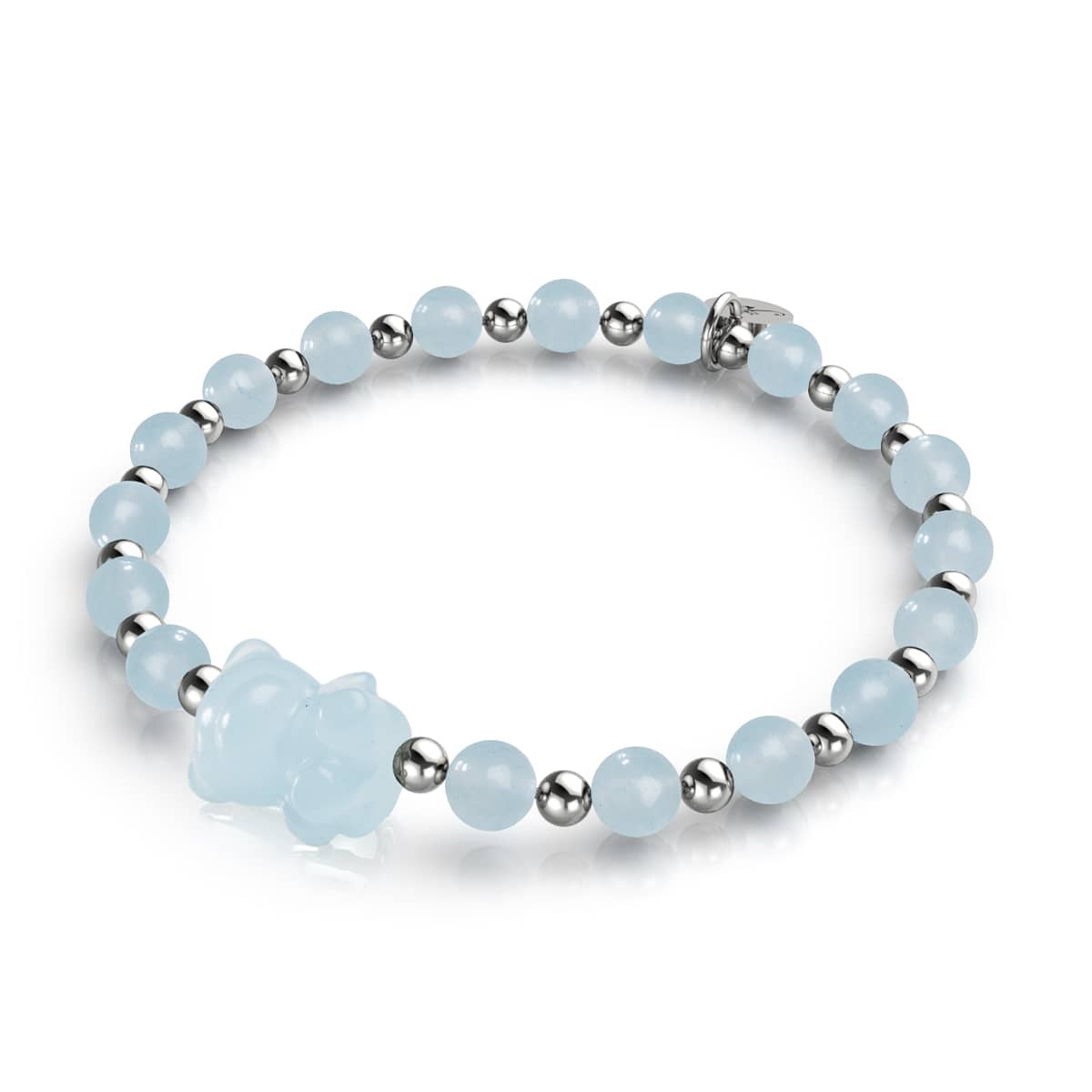 Image of <h1>#11</h1>Oceanus | Gemmy Bear Bracelet | Aquamarine x Silver