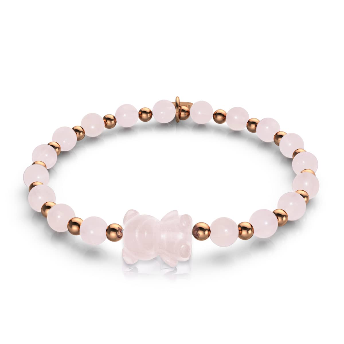 Image of <h1>#11</h1>Persephone | Gemmy Bear Bracelet | Rose Quartz x 18k Rose Gold