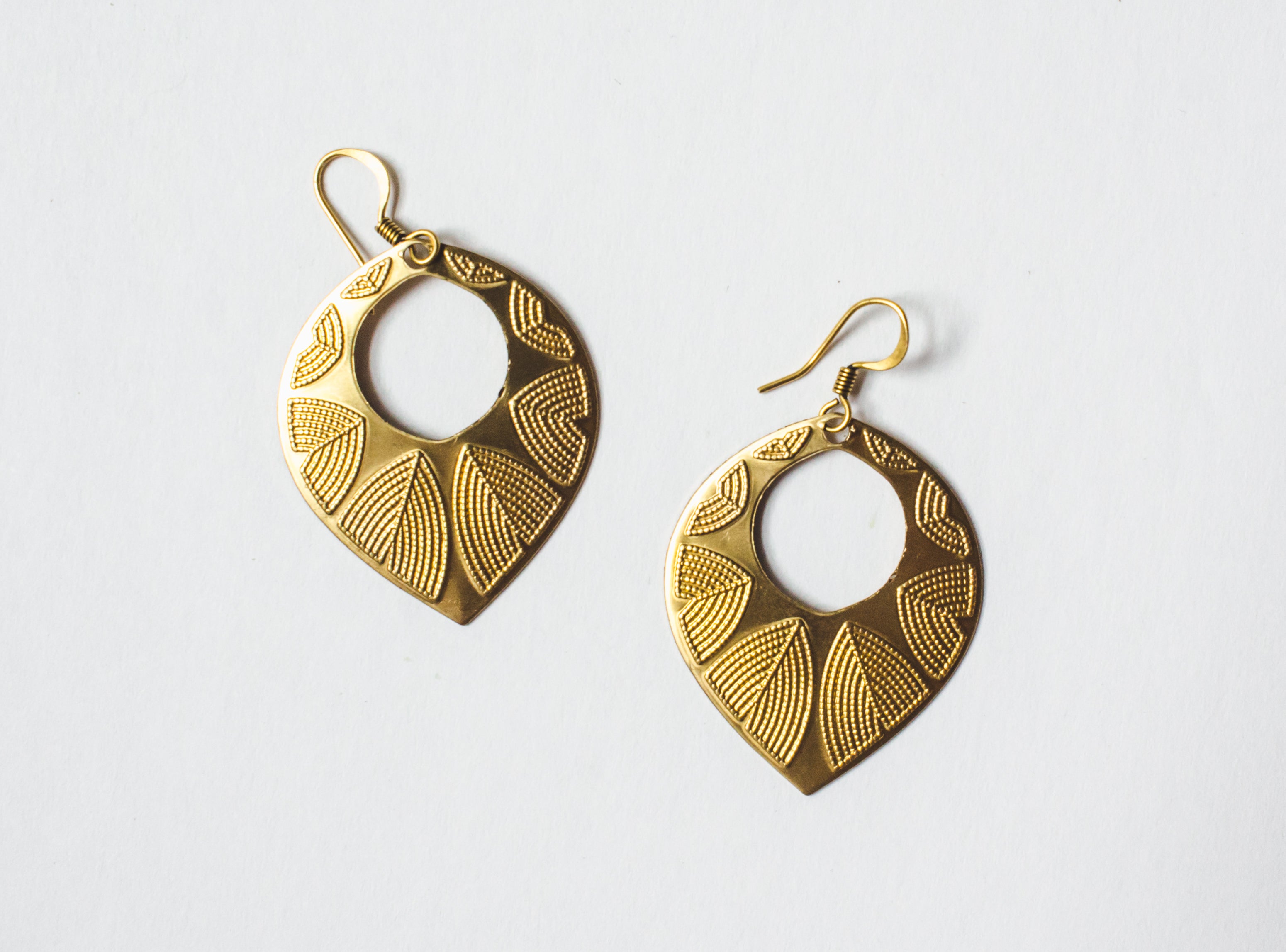 etched teardrop earring