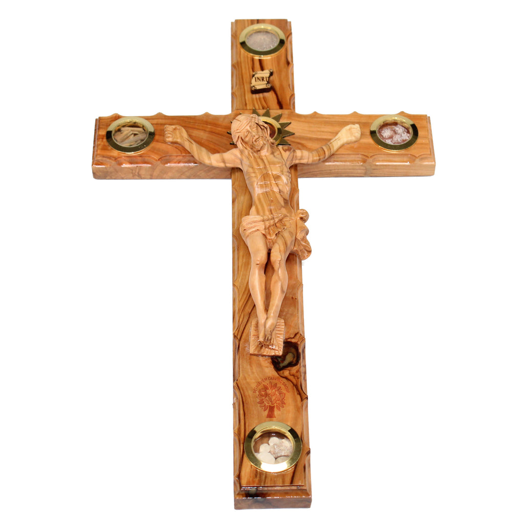 Birsppy HORLAT Wood Cross Hand Painted 25cms. Latin American Cross