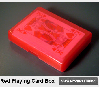 Aufbewahrungsboxen für Spielkarten aus rotem Kunststoff