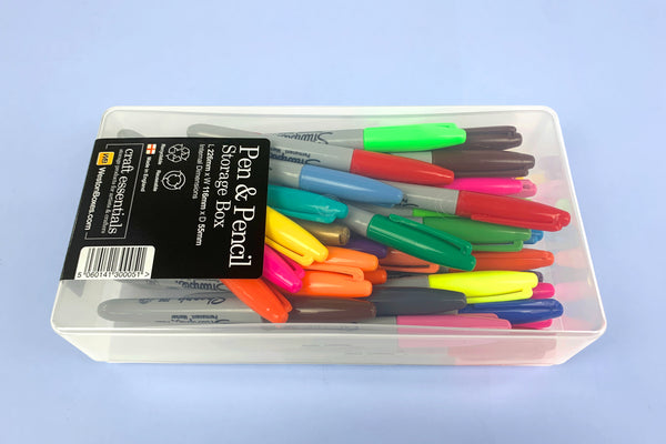 WestonBoxes Pen And Pencil Storage Box With Sharpies