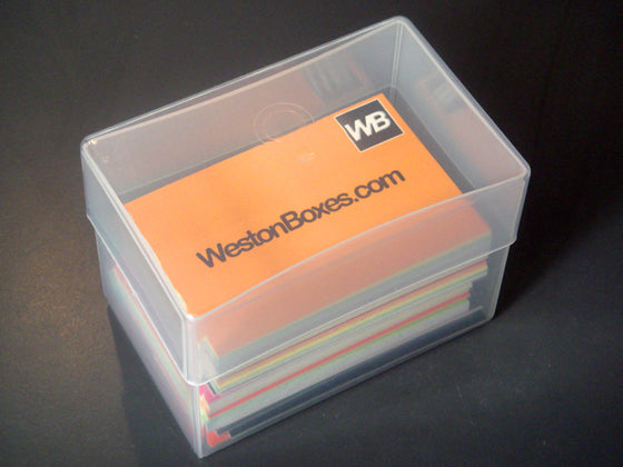 Visitenkartenboxen aus Kunststoff: Für 250 Visitenkarten