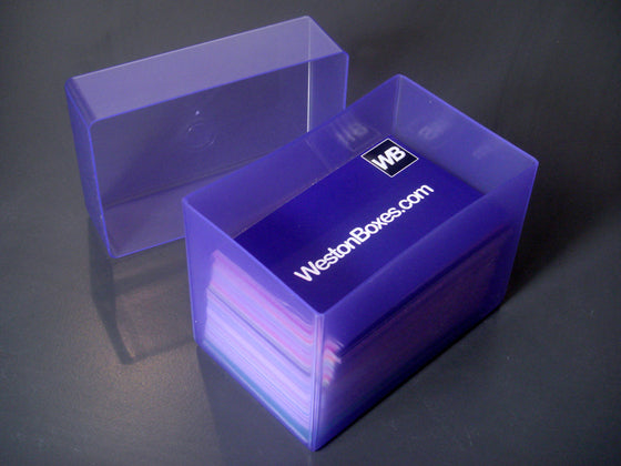 purple business card boxes to hold 250 business cards