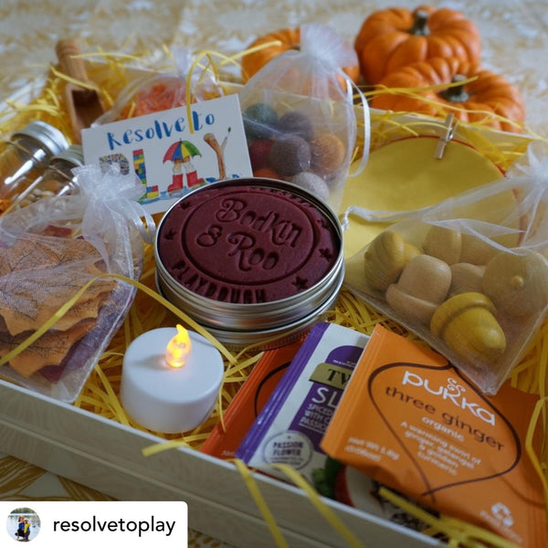 @resolvetoplay autumn moments play box in a Weston Boxes A4 Storage Box