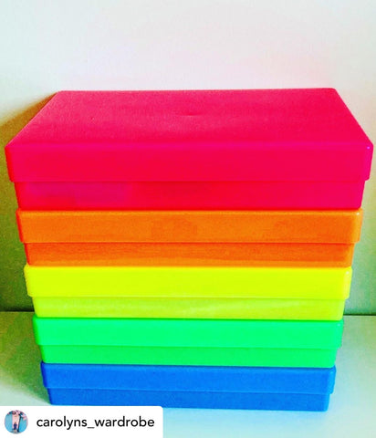 westonboxes neon a4 paper storage boxes craftroom crafting crafty hobby plastic box