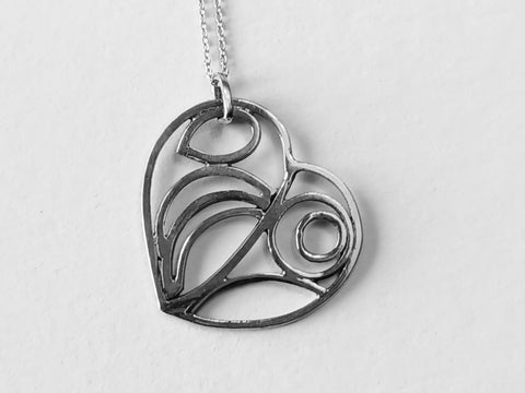 Valentine Sterling Silver Heart Necklace