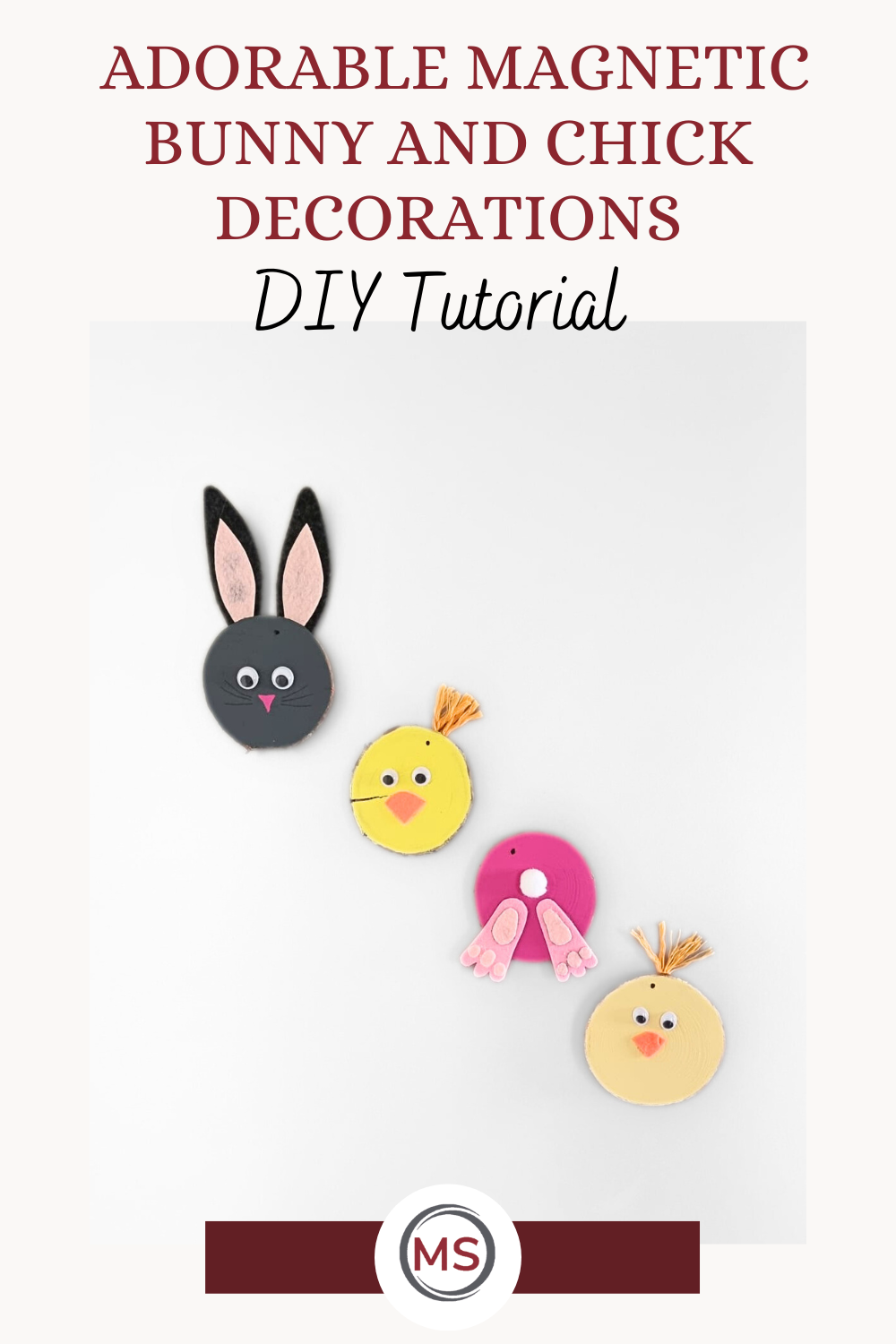 Adorable Magnetic Bunny and Chick Decorations