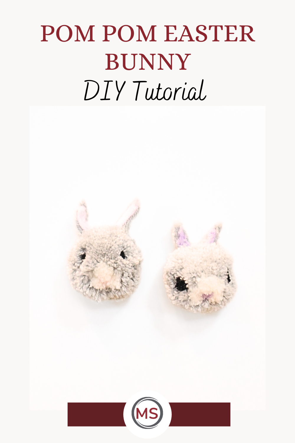 Pom Pom Easter Bunny DIY Tutorial with Magnet Store