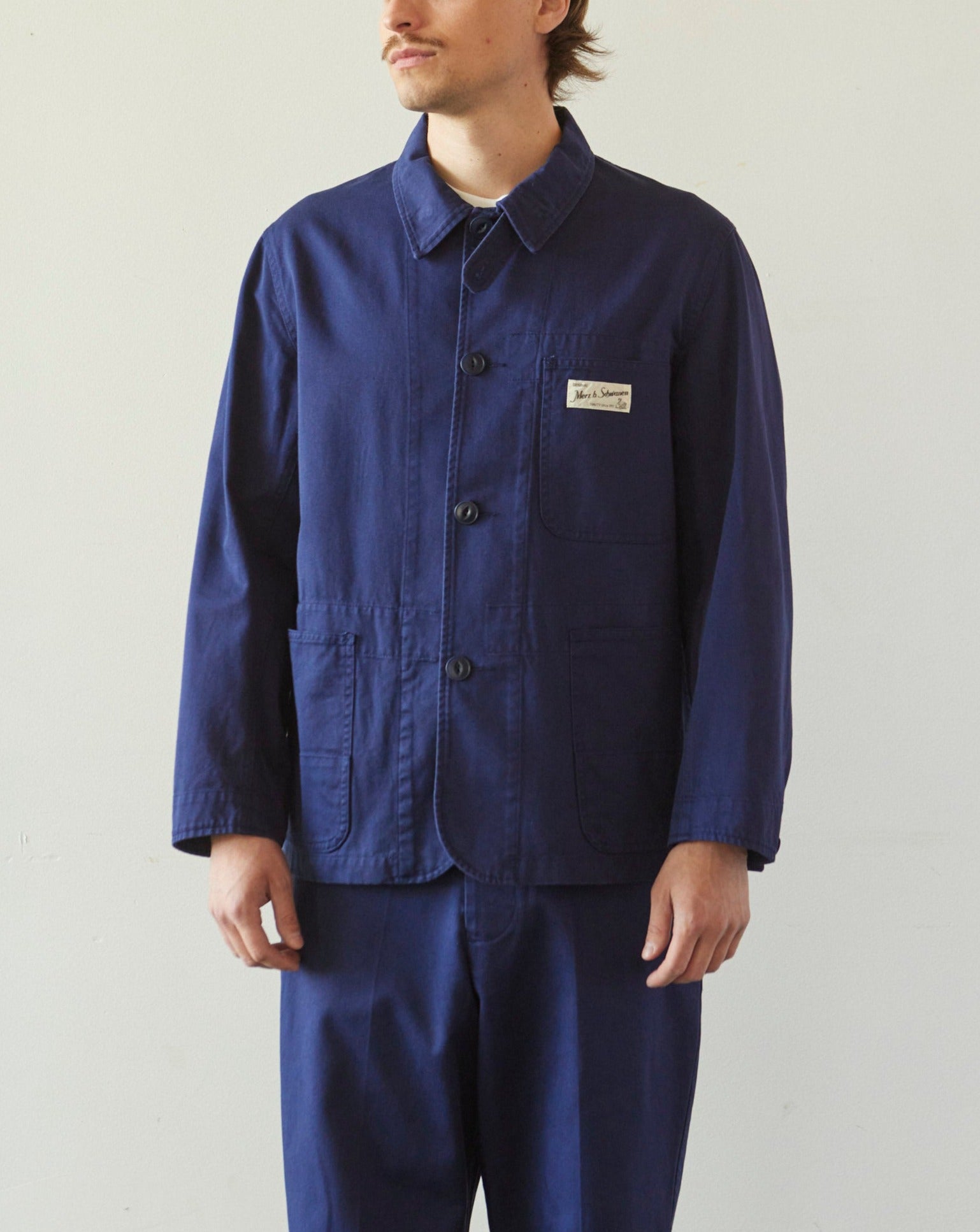 Merz b. Schwanen 4-Pocket Jacket, Ink Blue | Glasswing