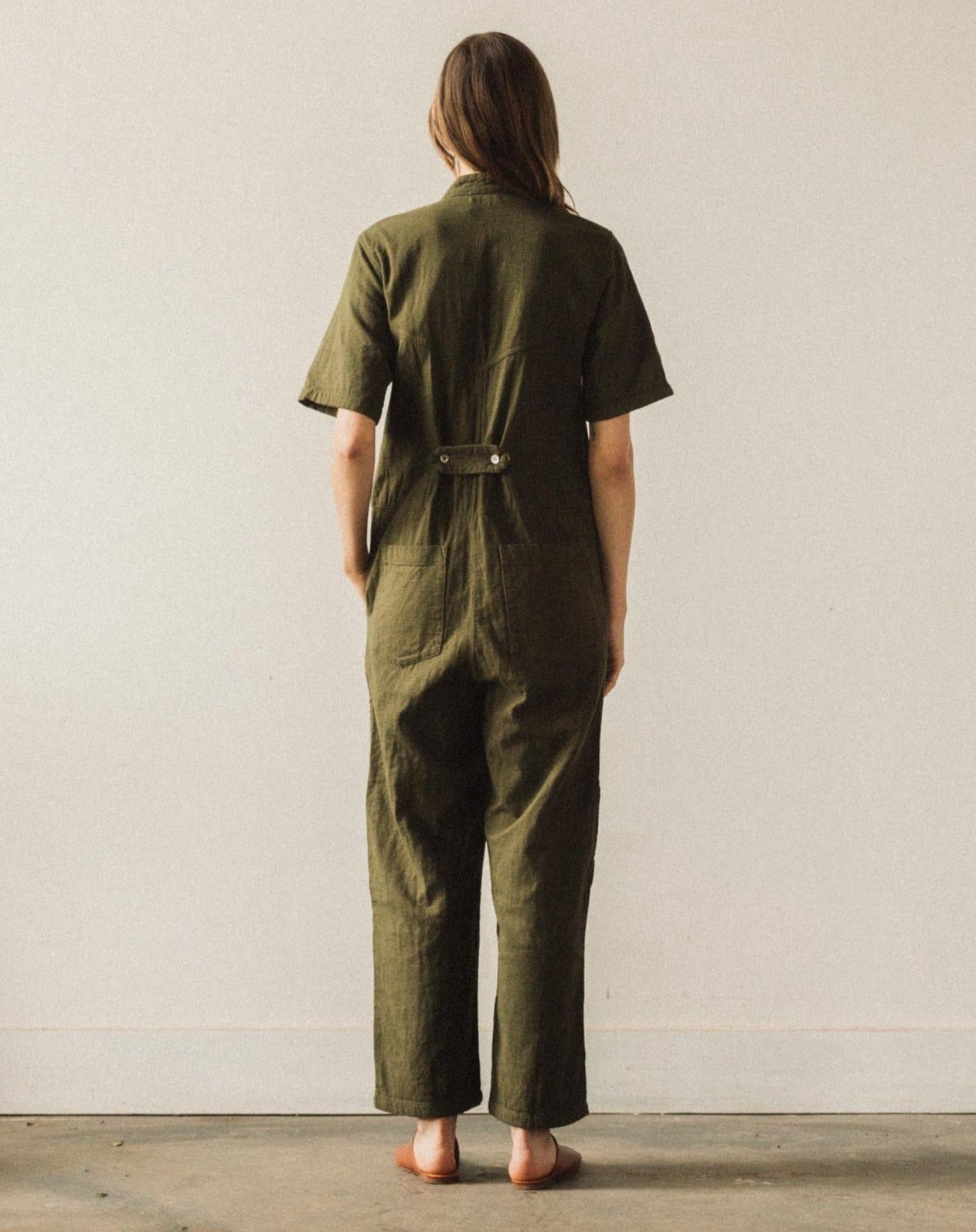 Atelier Delphine Ailuk Jumpsuit, Hunter Green | Glasswing