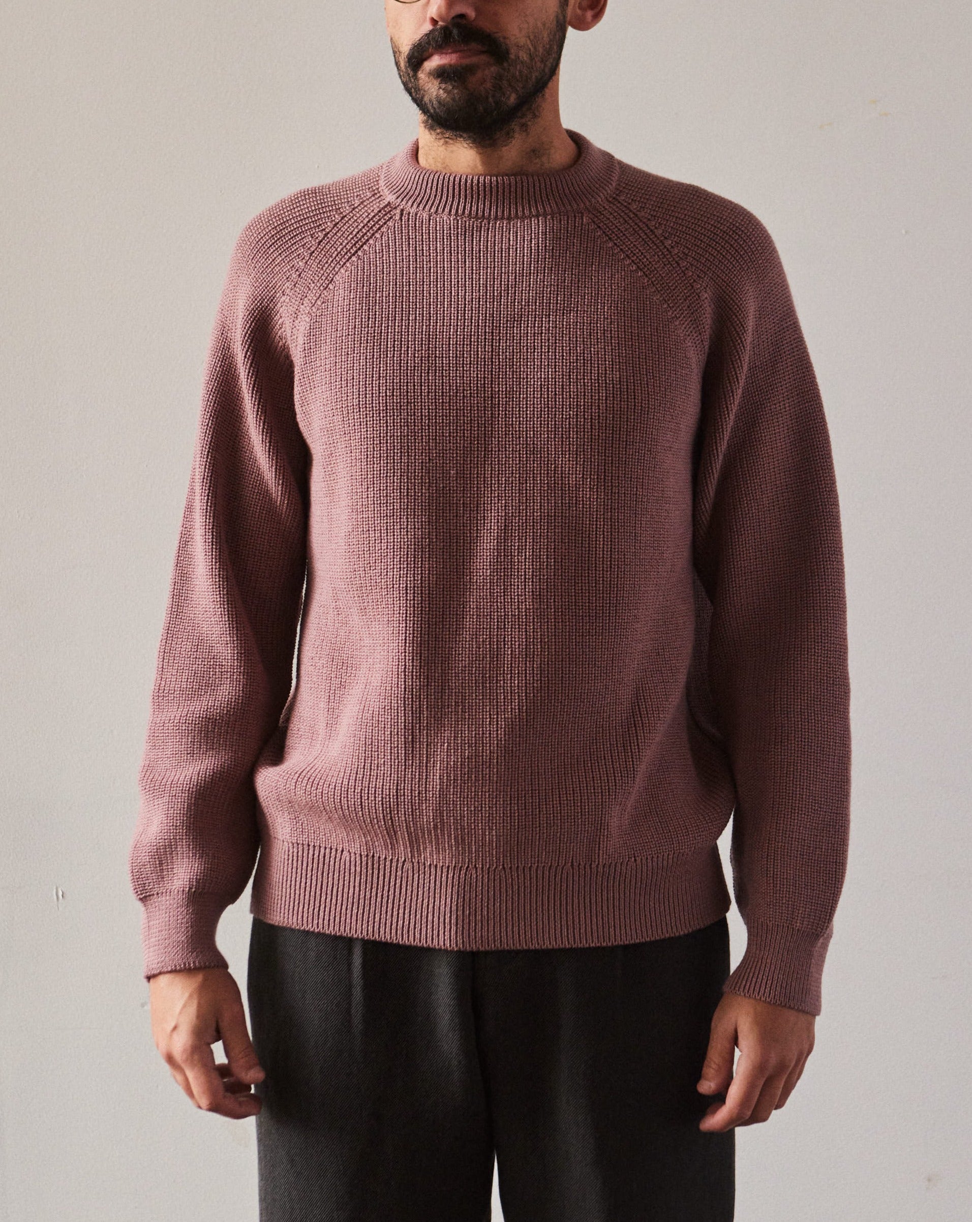 Arpenteur Plano Sweater, Raspberry Grey | Glasswing