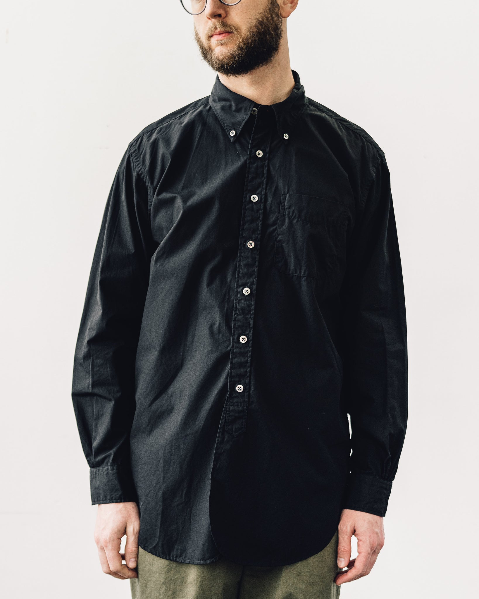 Engineered Garments 19th Century BD Shirt, Black | Glasswing