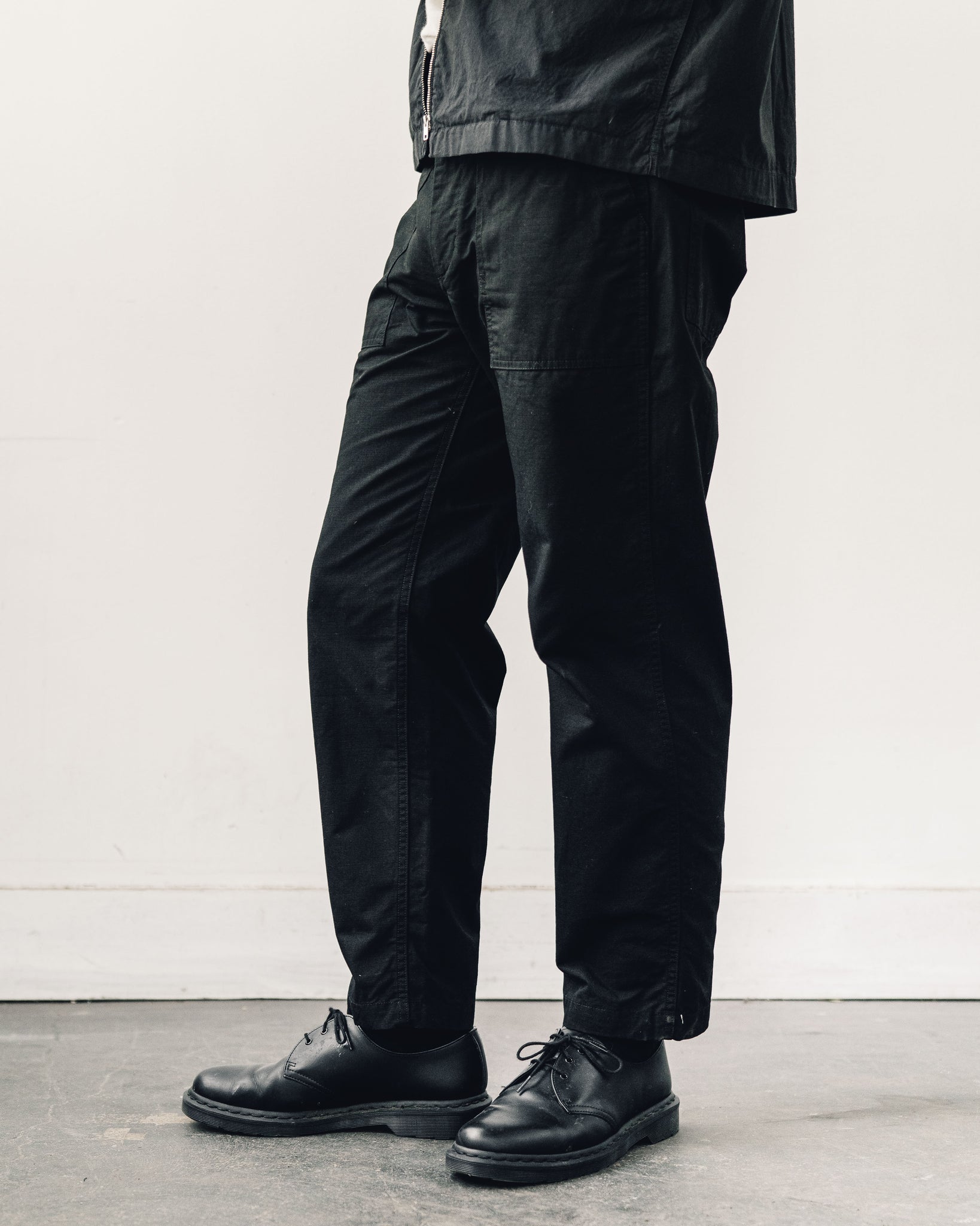 Engineered Garments Ripstop Fatigue Pant, Black | Glasswing