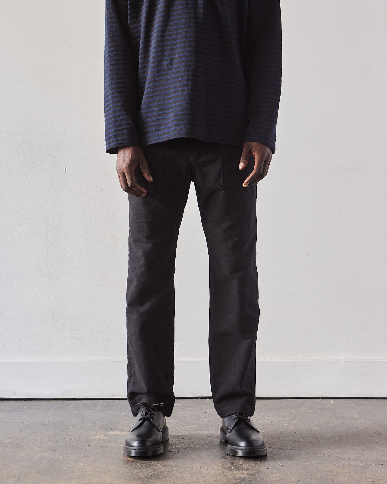 Engineered Garments Moleskin Fatigue Pant, Black | Glasswing