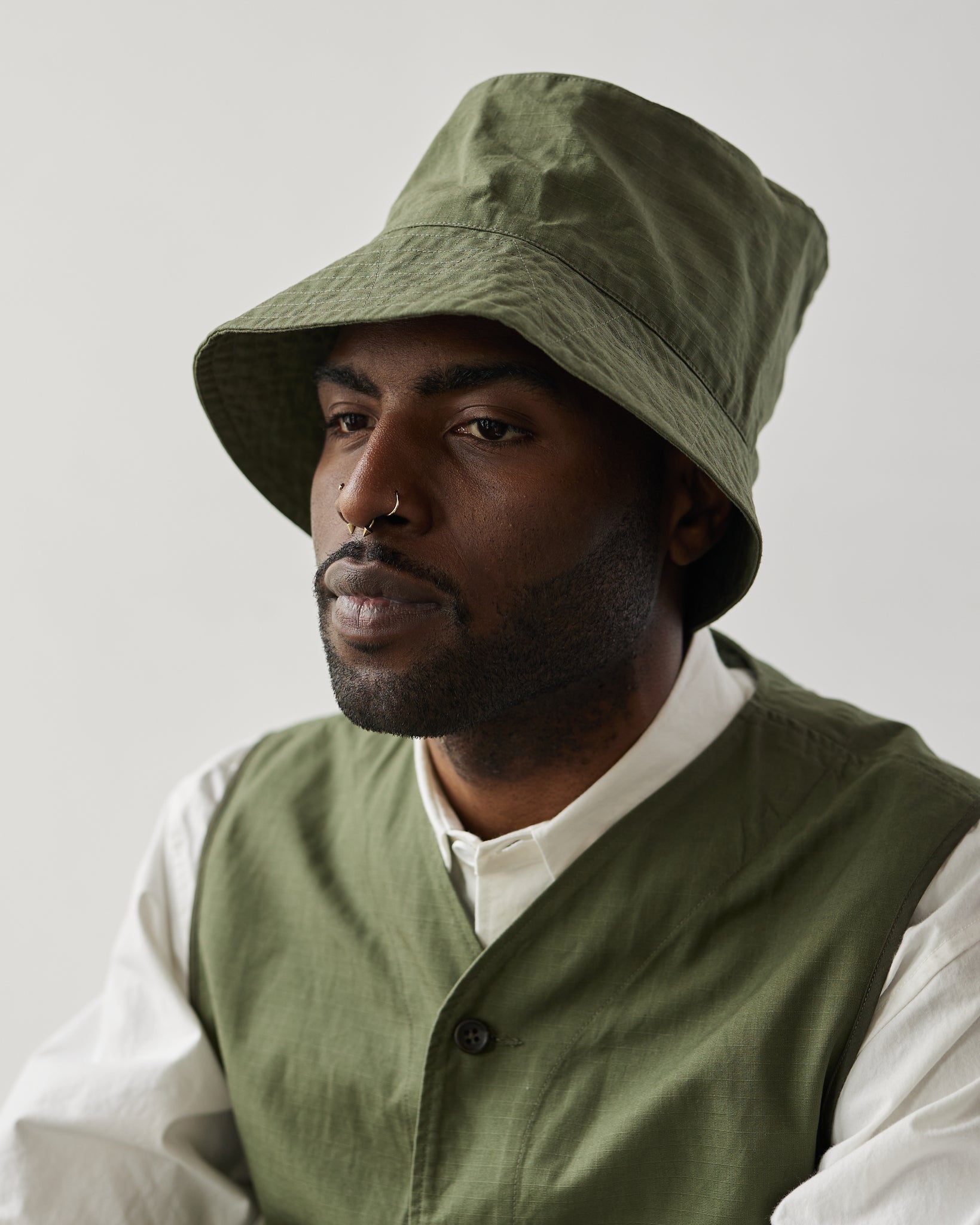 Engineered Garments Bucket Hat (Cotton Ripstop) Olive Green