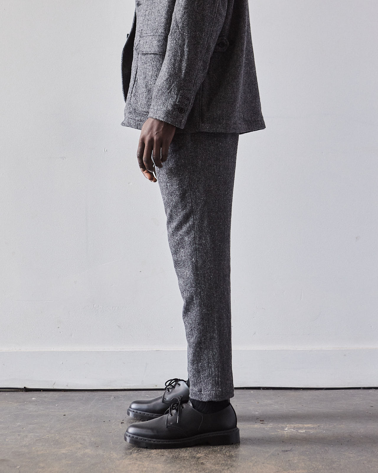 Engineered Garments Wool Carlyle Pant, Grey Herringbone | Glasswing