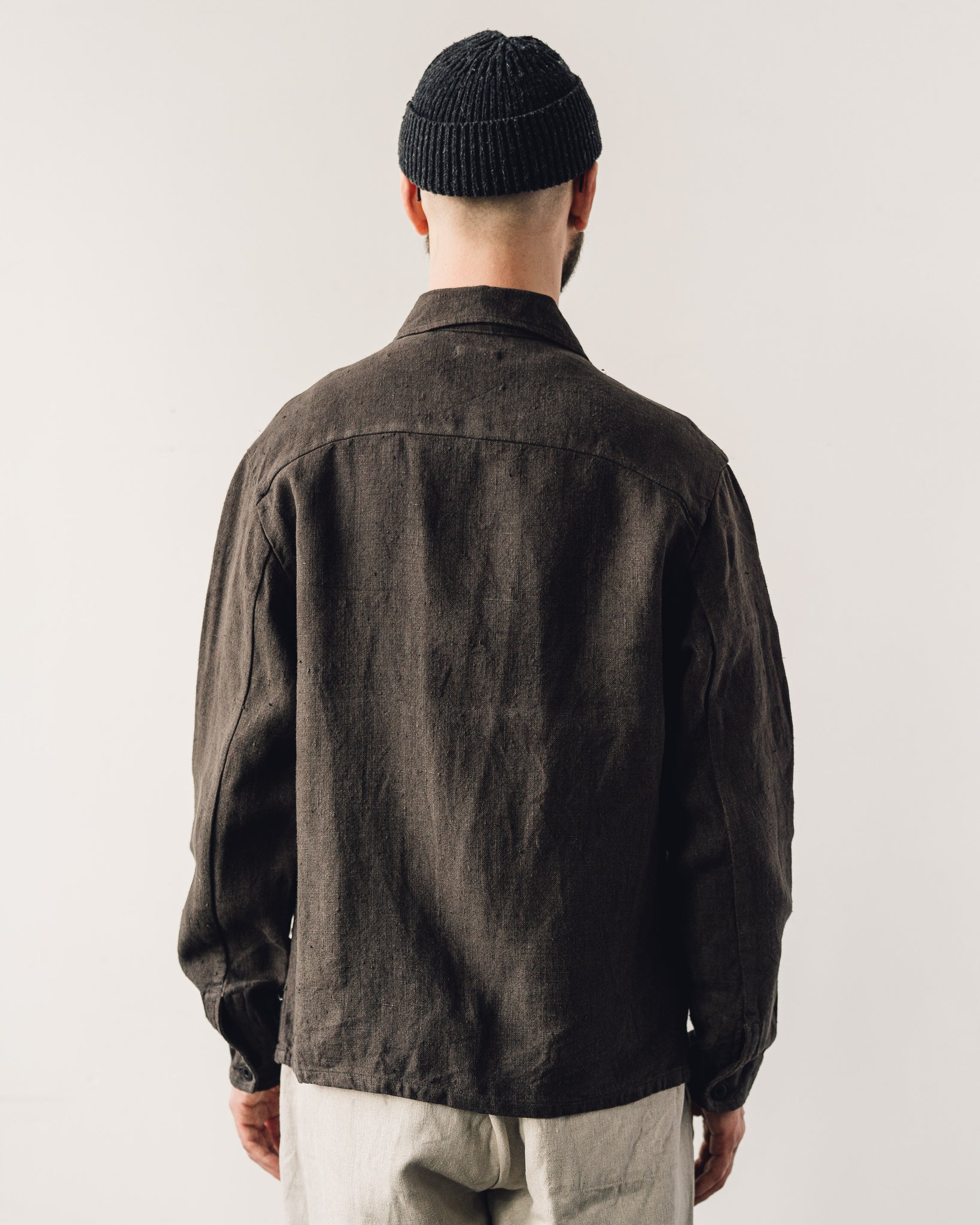 Evan Kinori Three Pocket Jacket, Anthracite Linen | Glasswing