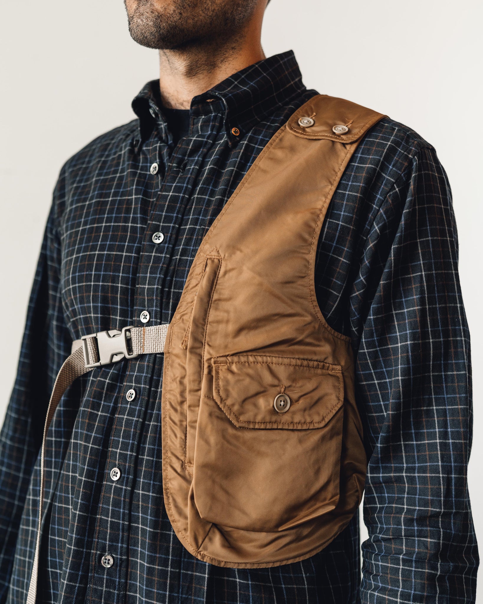 Engineered Garments Shoulder Vest, Coyote | Glasswing