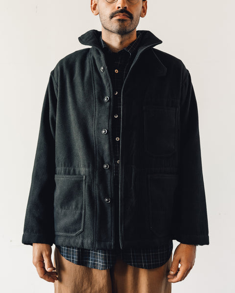 Engineered Garments Shawl Collar Cover Jacket, Black | Glasswing