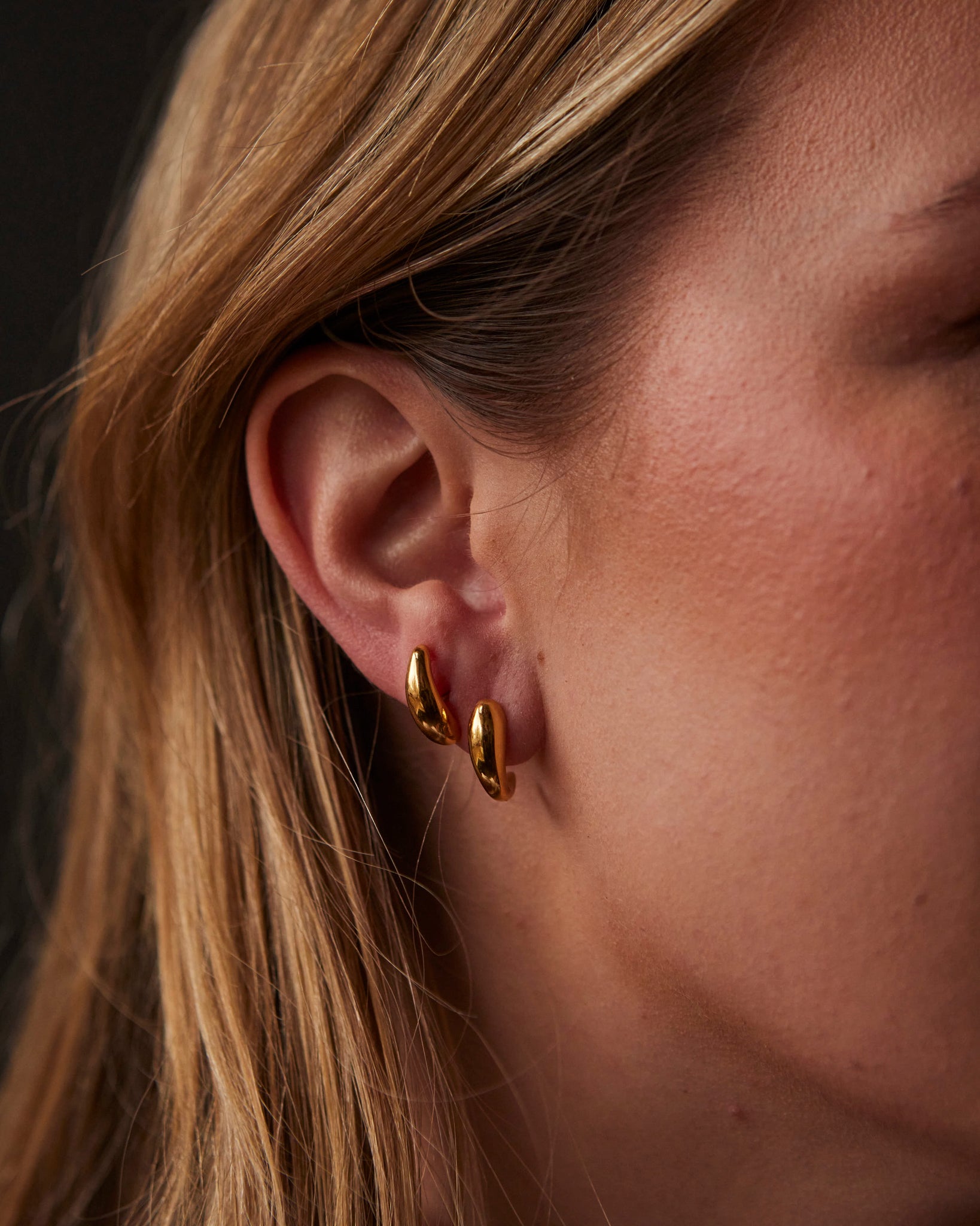 Hernan Herdez Vuelta Earrings, 18k Plated Brass | Glasswing