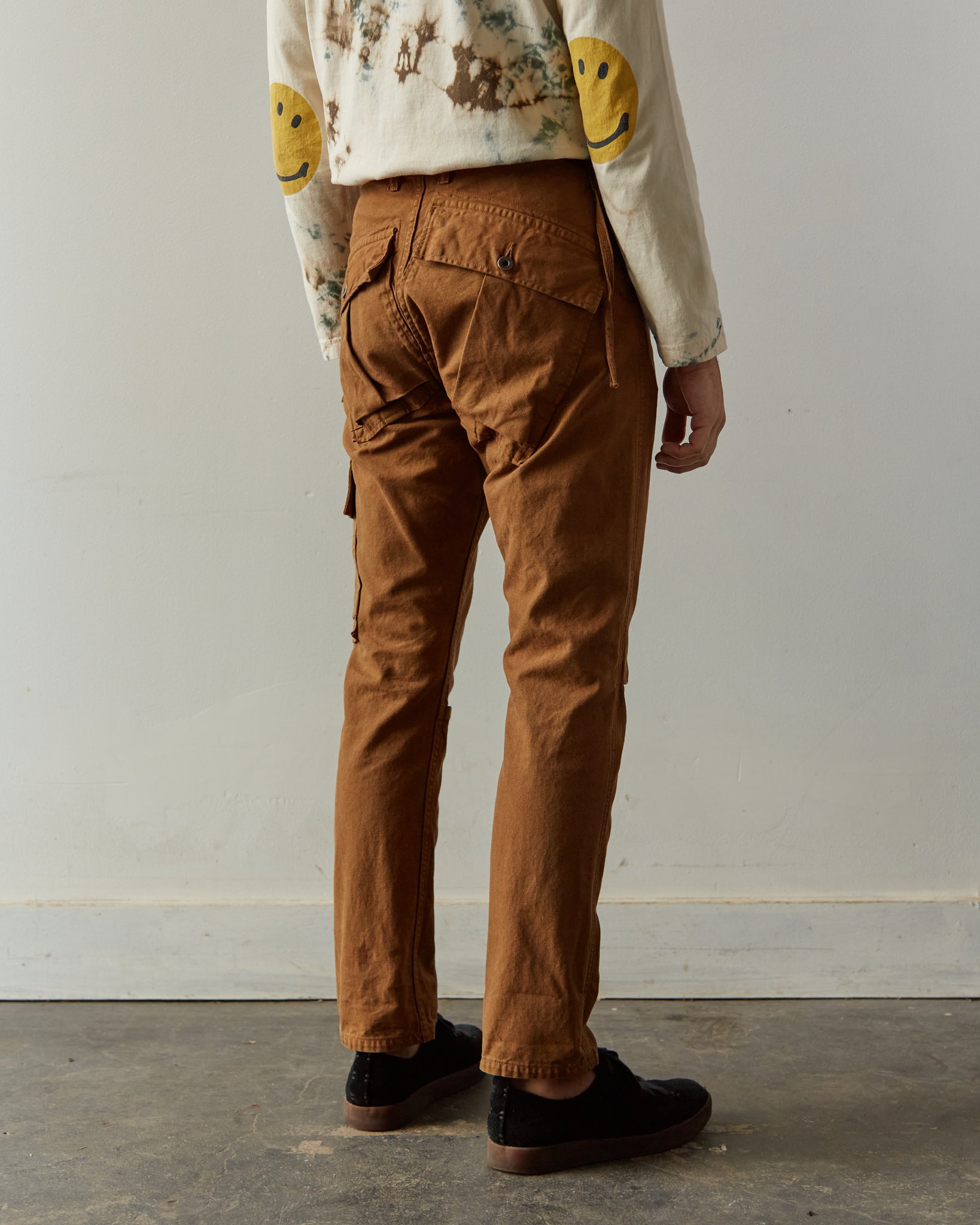 Kapital Light Canvas Ringoman Cargo Pants, Gold | Glasswing