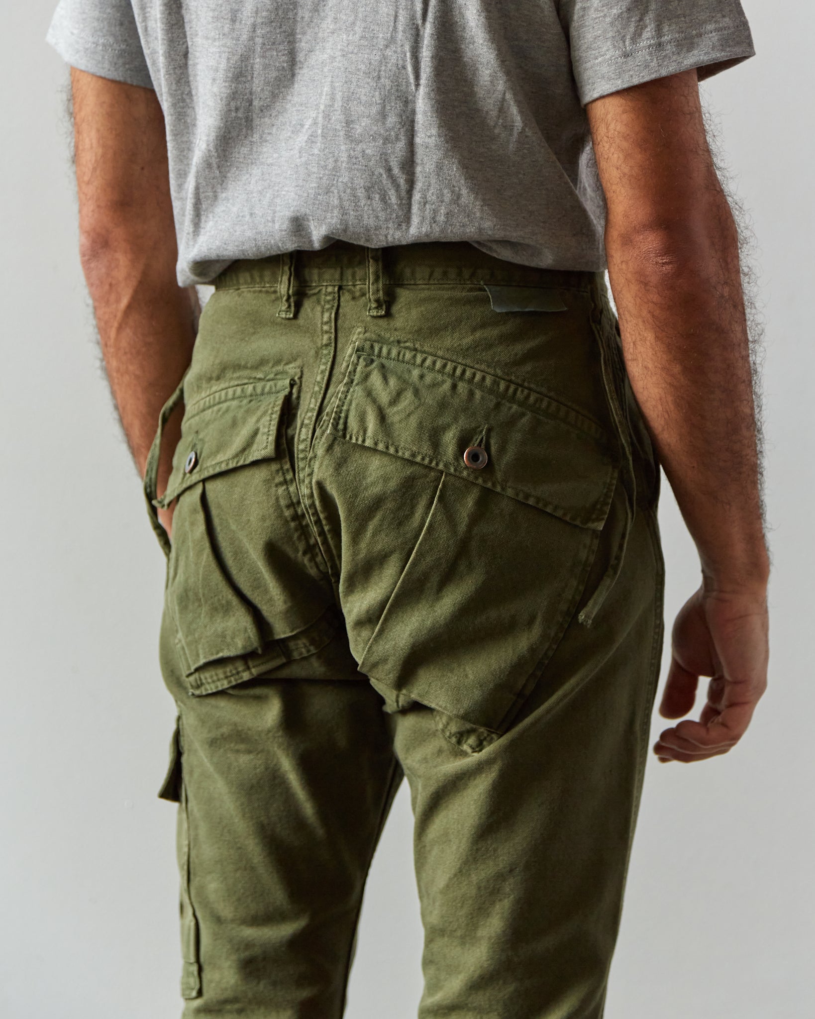 Kapital Light Canvas Ringoman Cargo Pants, Khaki | Glasswing