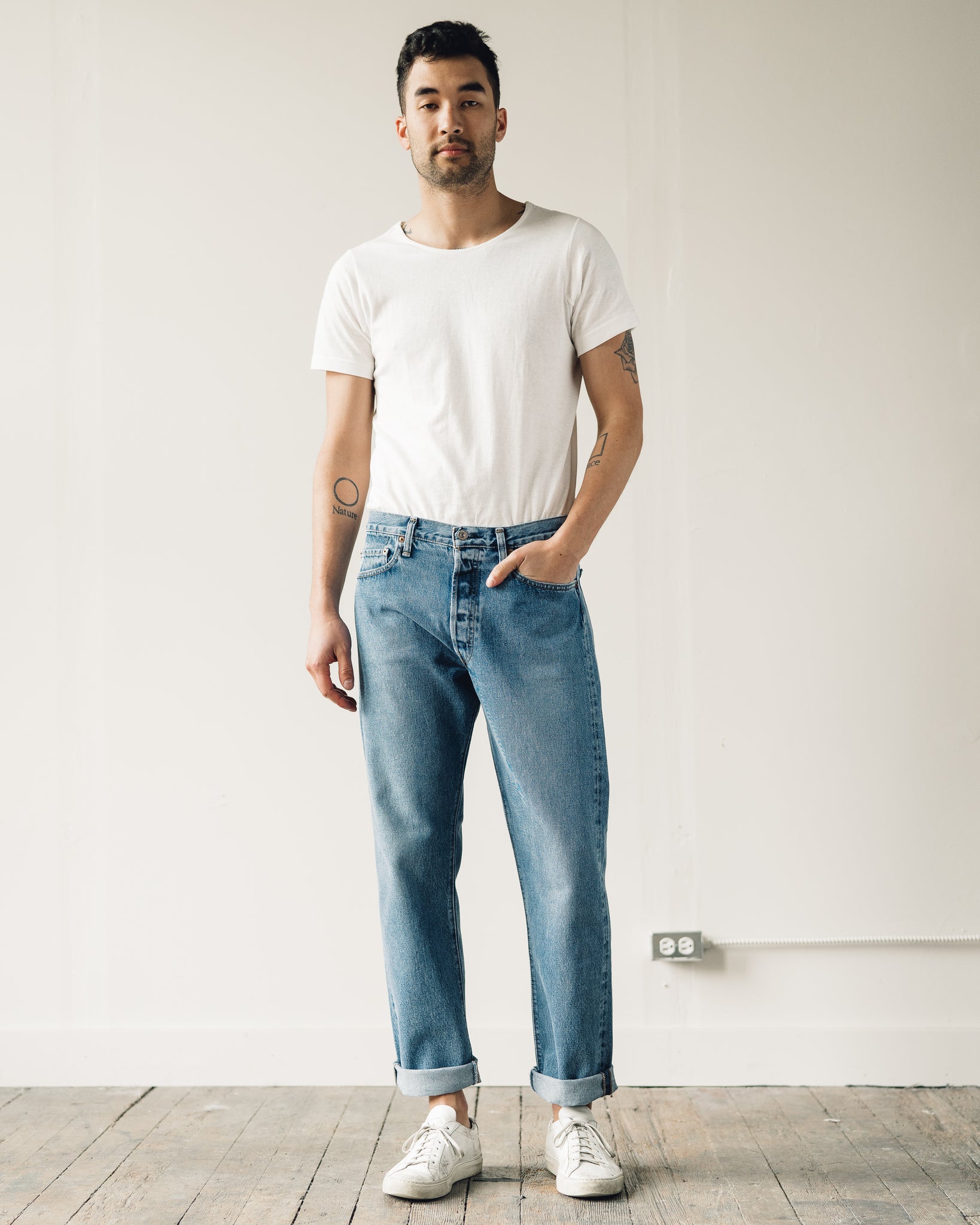 OrSlow 105 Standard Denim, 2-Year 90's Wash Glasswing