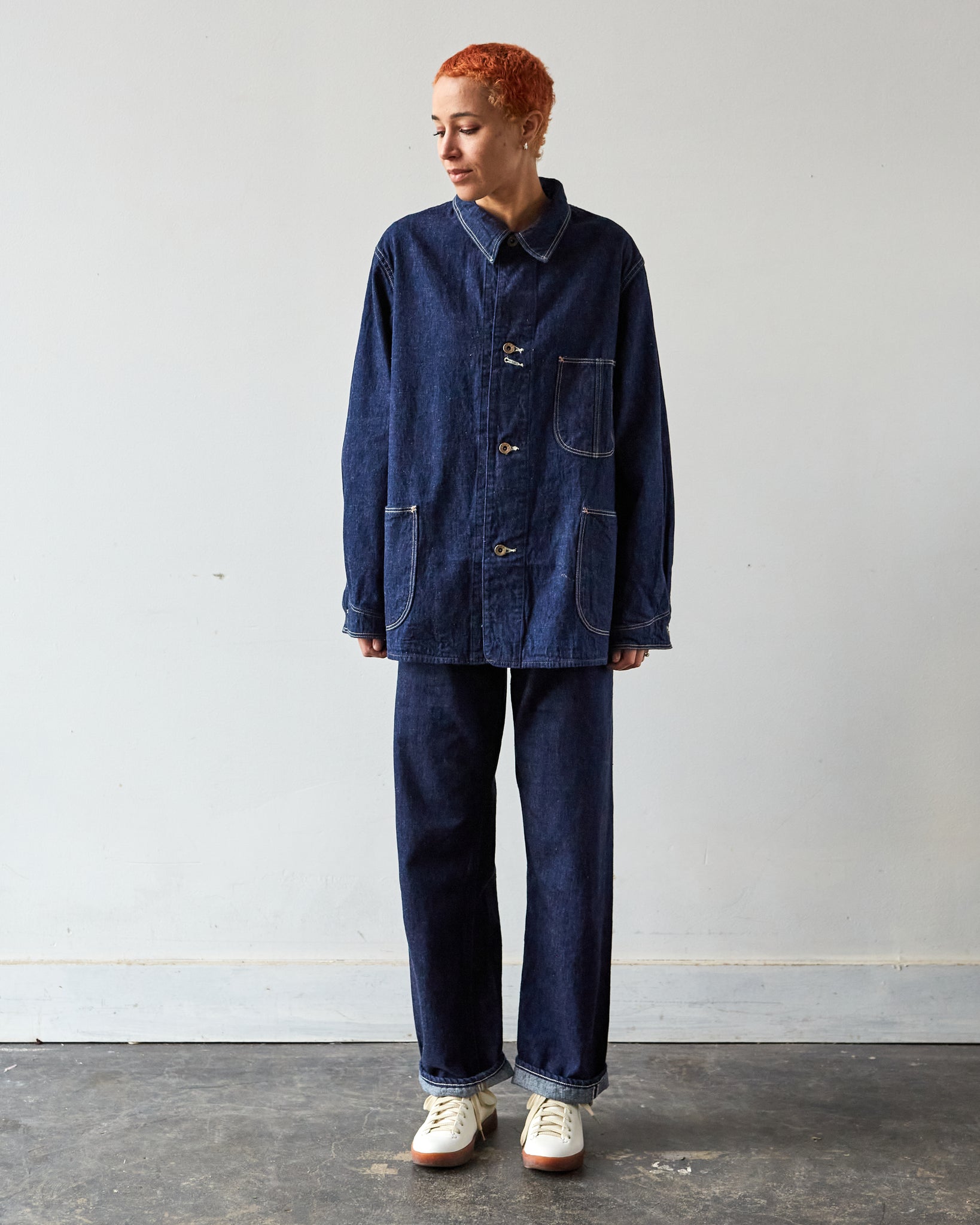 OrSlow 9oz Denim Coverall, One Wash | Glasswing