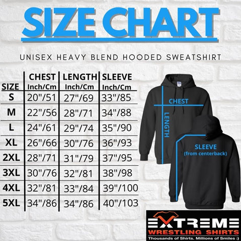 Size Chart – Extreme Wrestling Shirts
