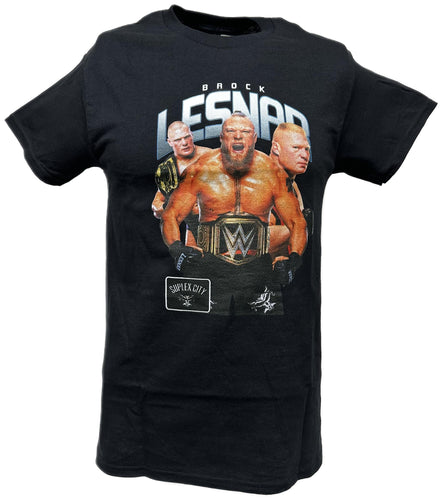 Bray Wyatt Championship Belt Three Pose Mens Black T-shirt 