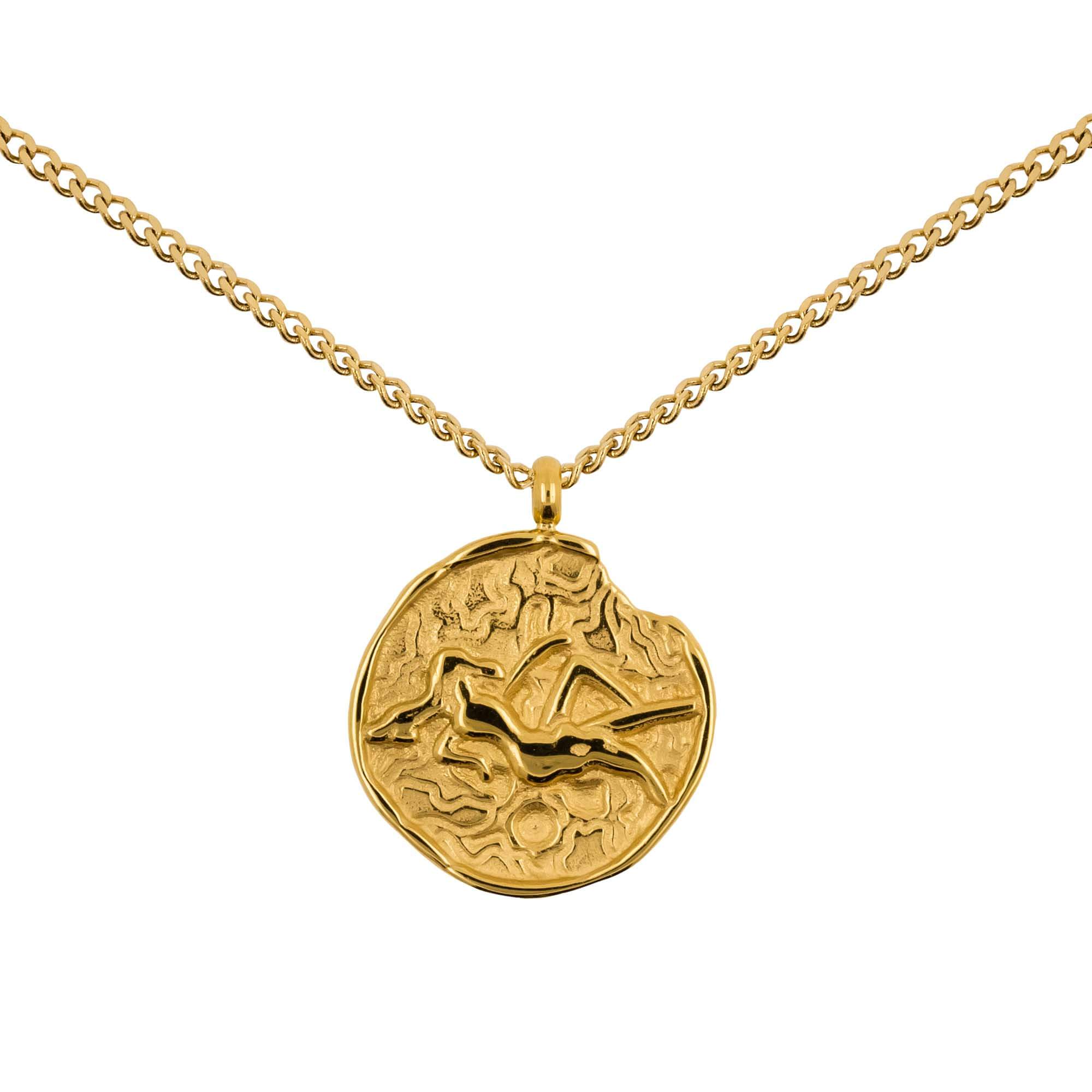 Necklace Medallion Libra Gold Short Story