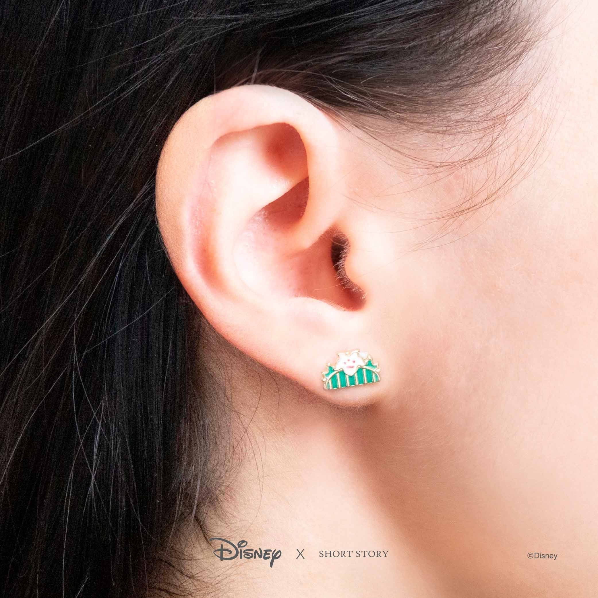 Disney Earring Mulan Fan & Brush Short Story