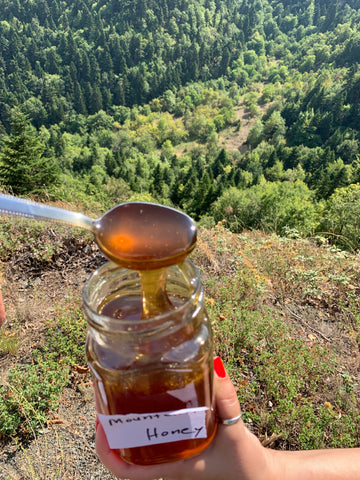 Thomas' raw Mountain honey - at the mountain