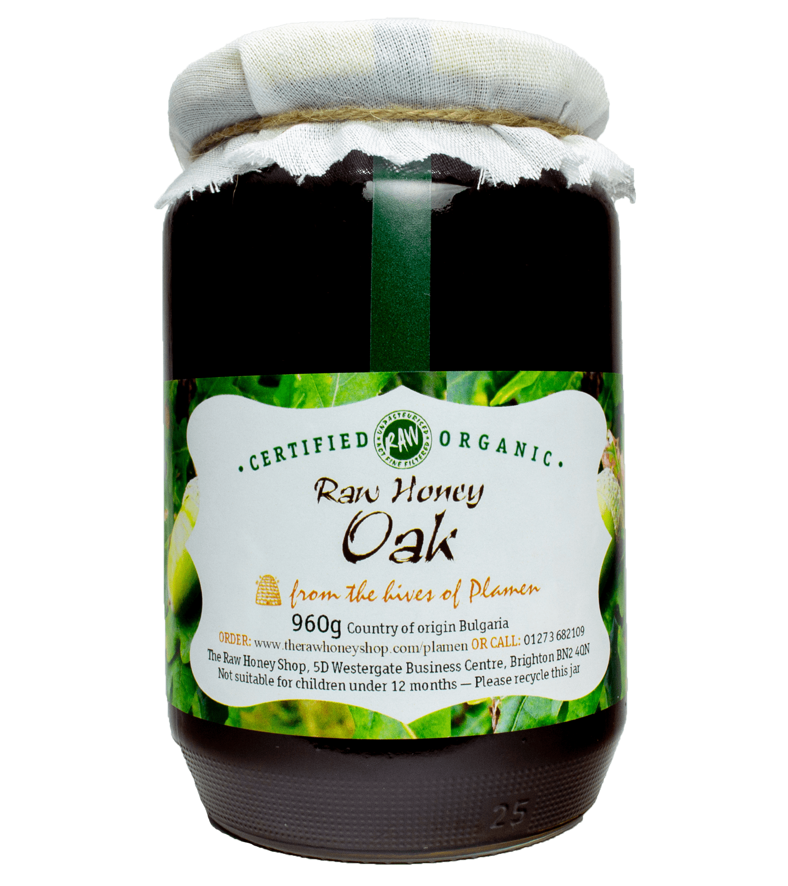 Roher Bio Eichenhonig 960g The Raw Honey Shop