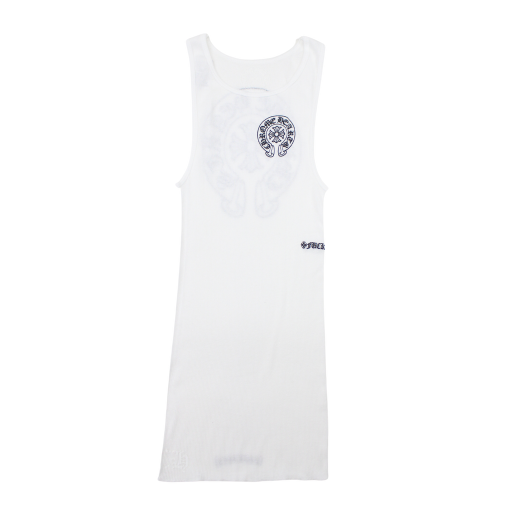 Chrome Hearts Tank Top Sleeveless White Men's Size SMALL 170/92B 100%  Cotton