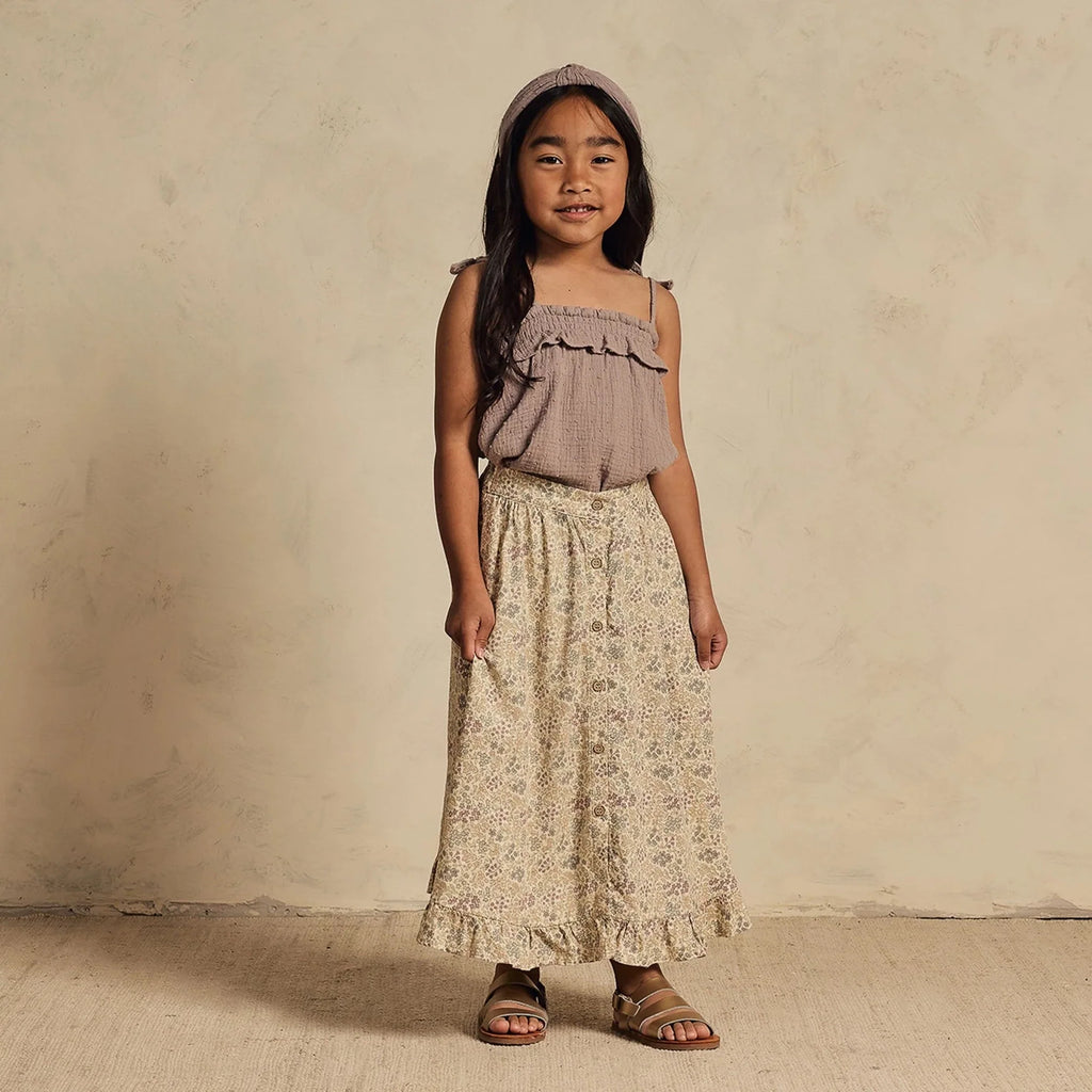 Pleated Skirt || Sand Check, 8-9Y at Rylee + Cru