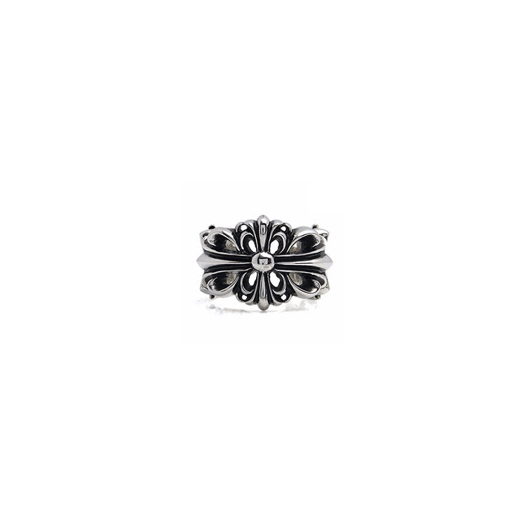 Chrome Hearts Double Floral Ring – Crown Forever