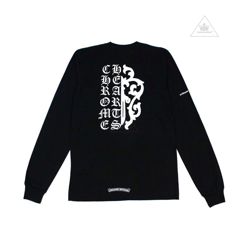 Chrome Hearts Script Dagger Long Sleeve T Shirt Black – Crown Forever