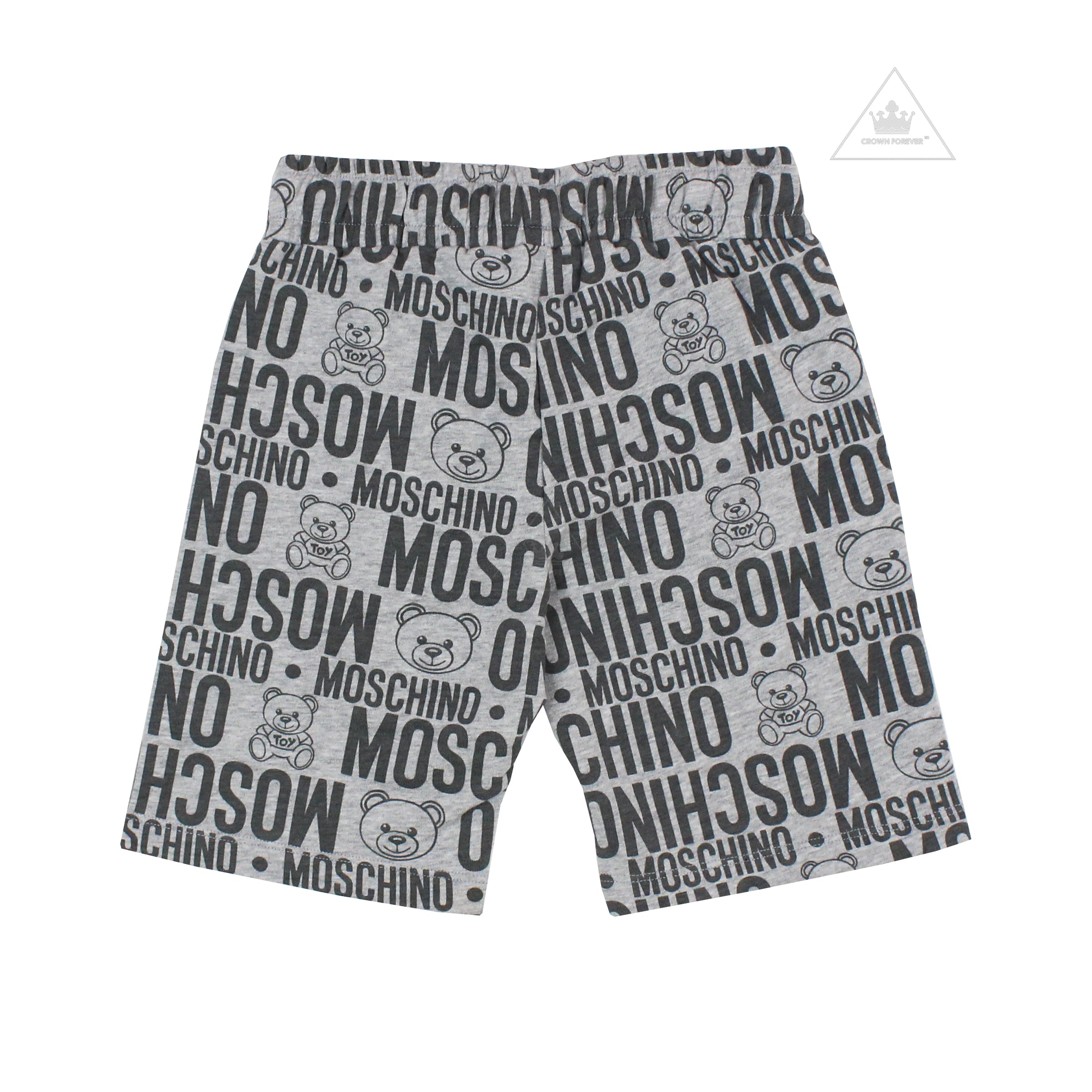 moschino all over print shorts