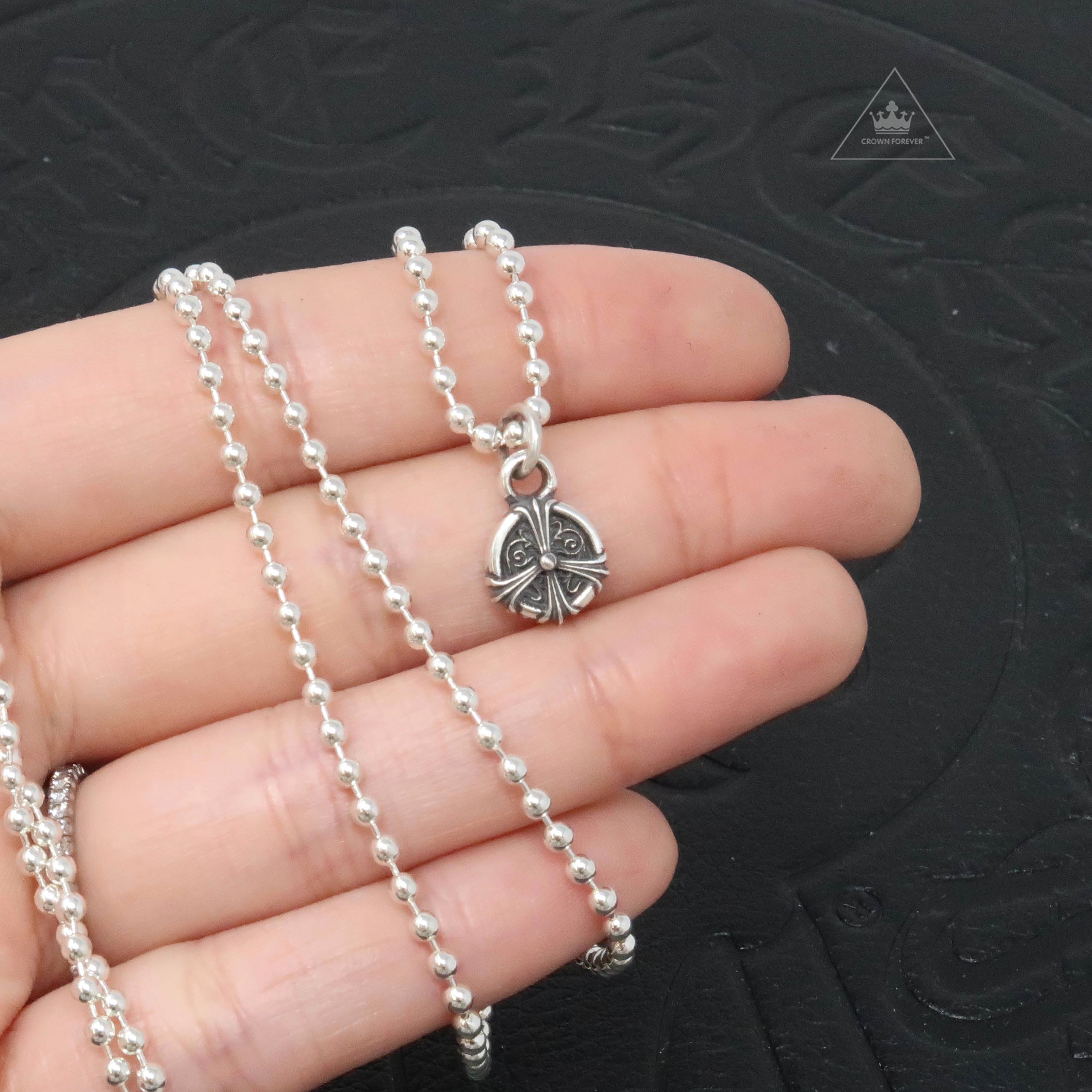 CH Peace Sign Charm Necklace