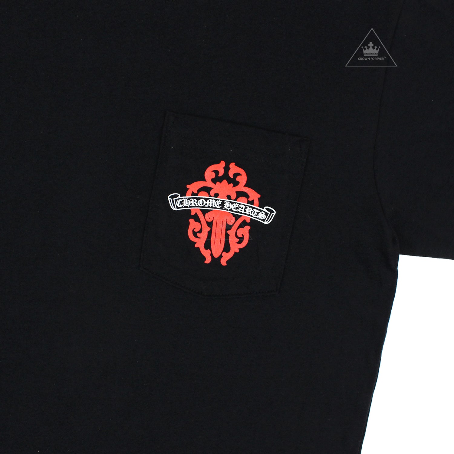 black shirt with red hearts