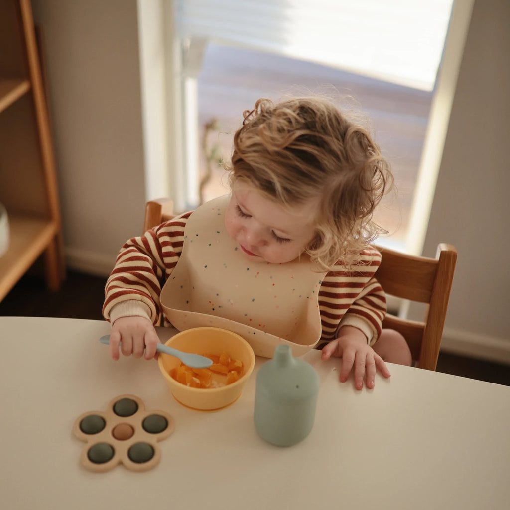 Mushie Baby Silicone Feeding Spoons 2-Pack Powder Blue – Crown Forever