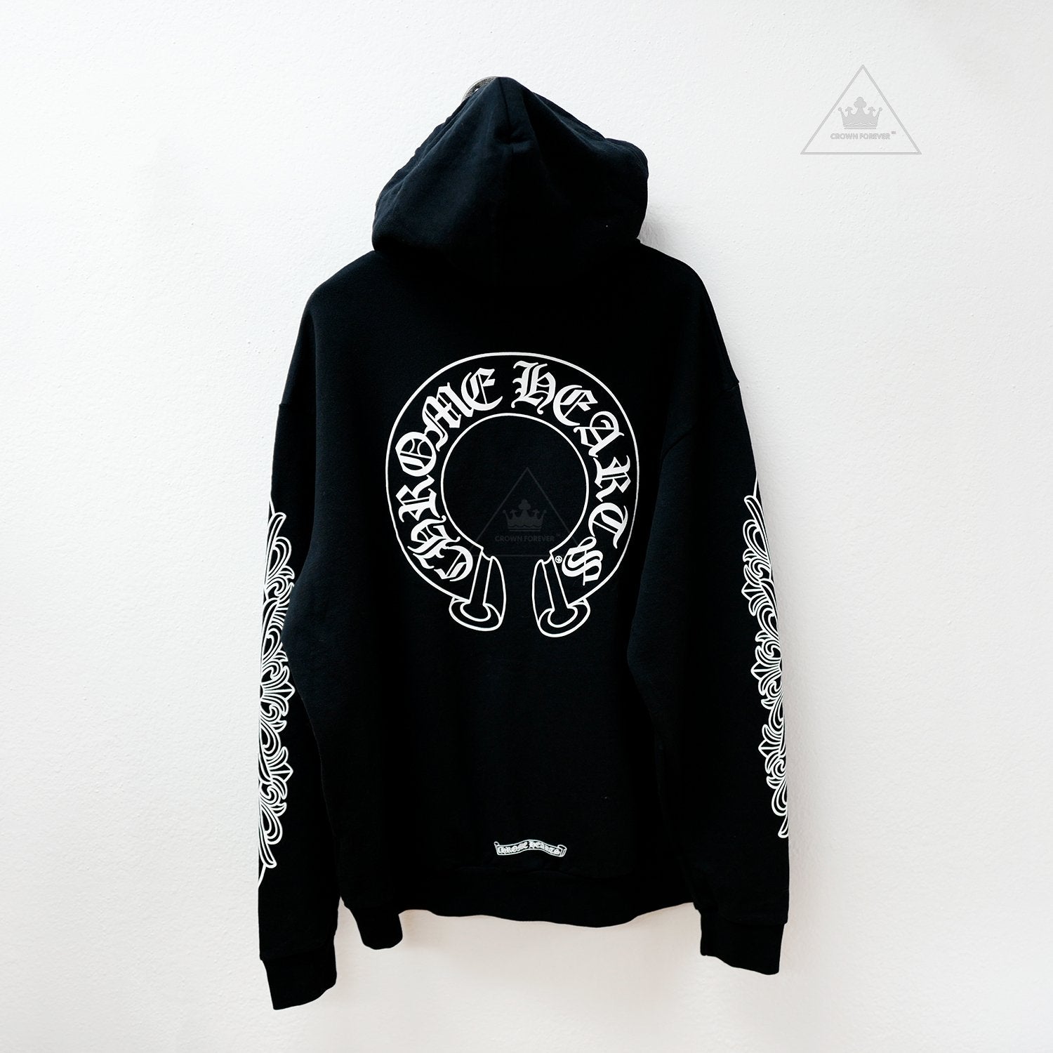 Chrome Hearts Horseshoe Floral Sleeve Pullover Hoodie – Crown Forever